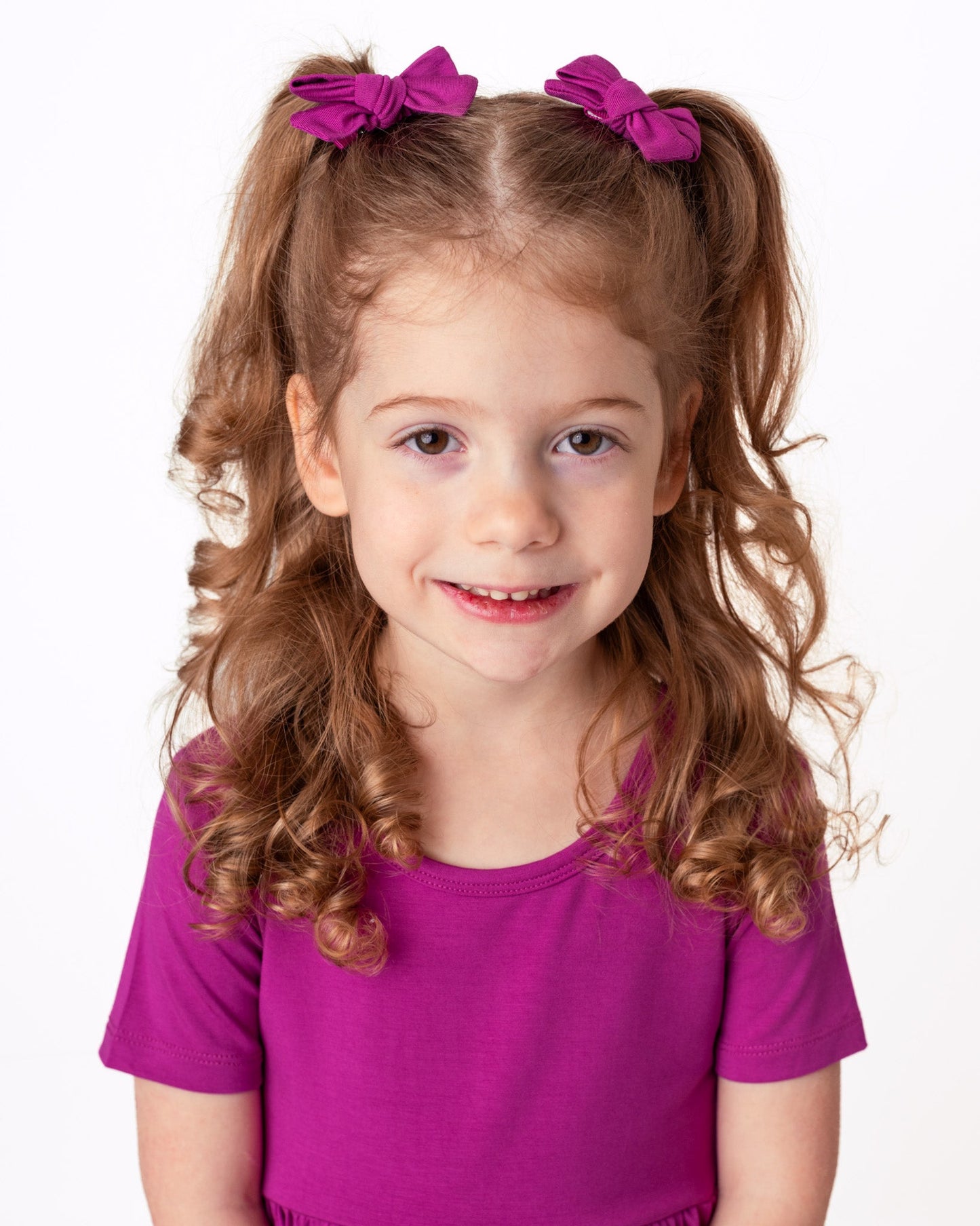 Mulberry | Baby Bamboo Clip on Bow Set