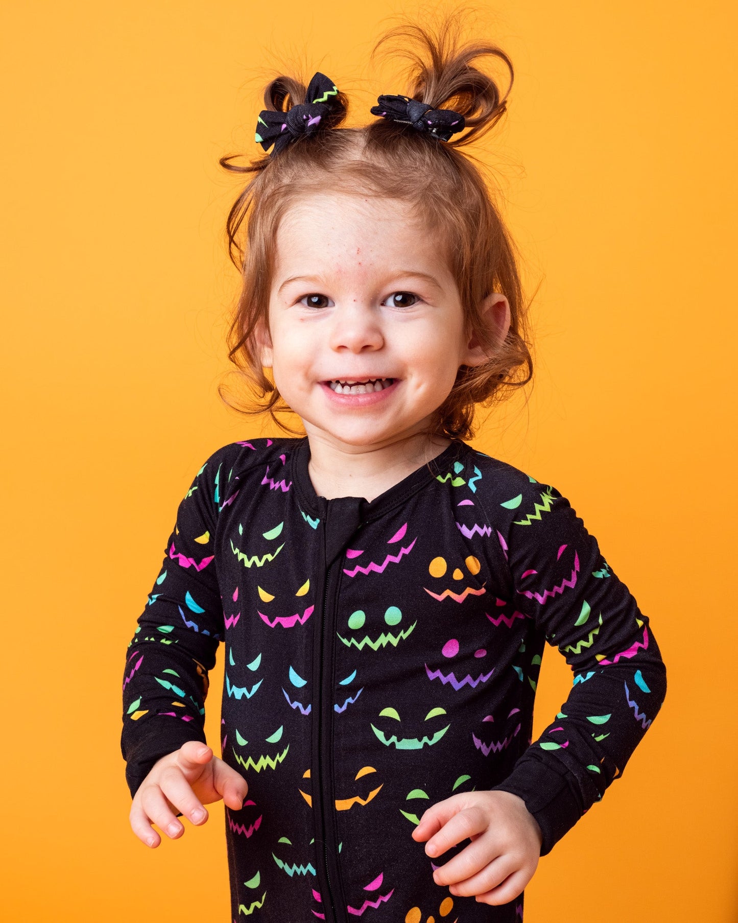 Halloween Night | Baby Bamboo Clip on Bow Set