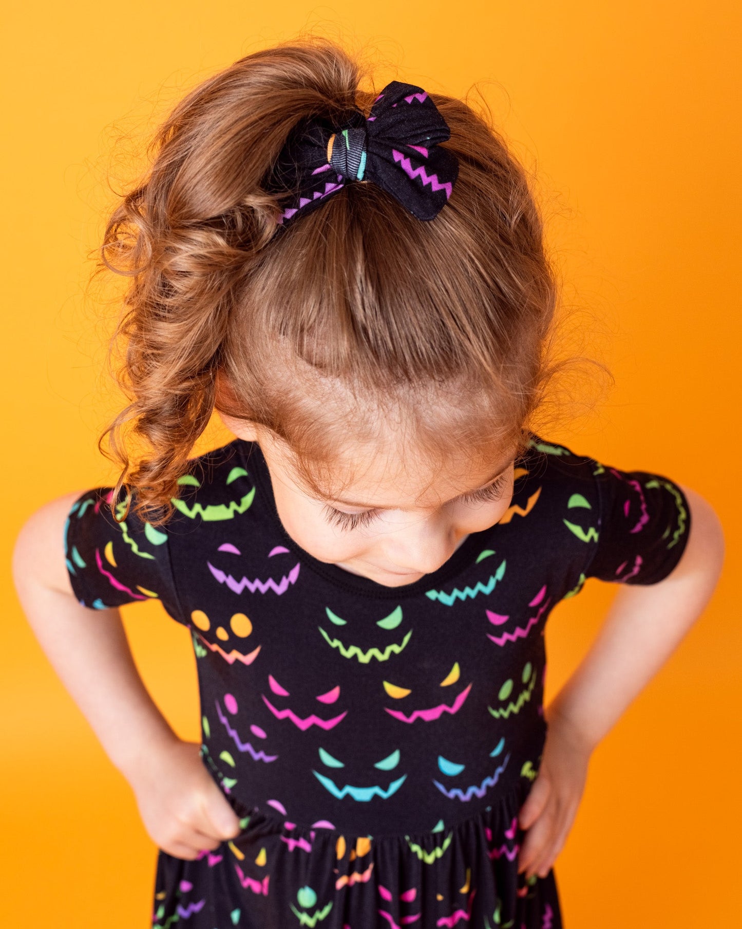 Halloween Night | Toddler Bamboo Clip on Bow