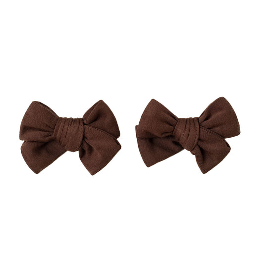 Christmas | Chocolate | Pigtail Clip Bows (V2)