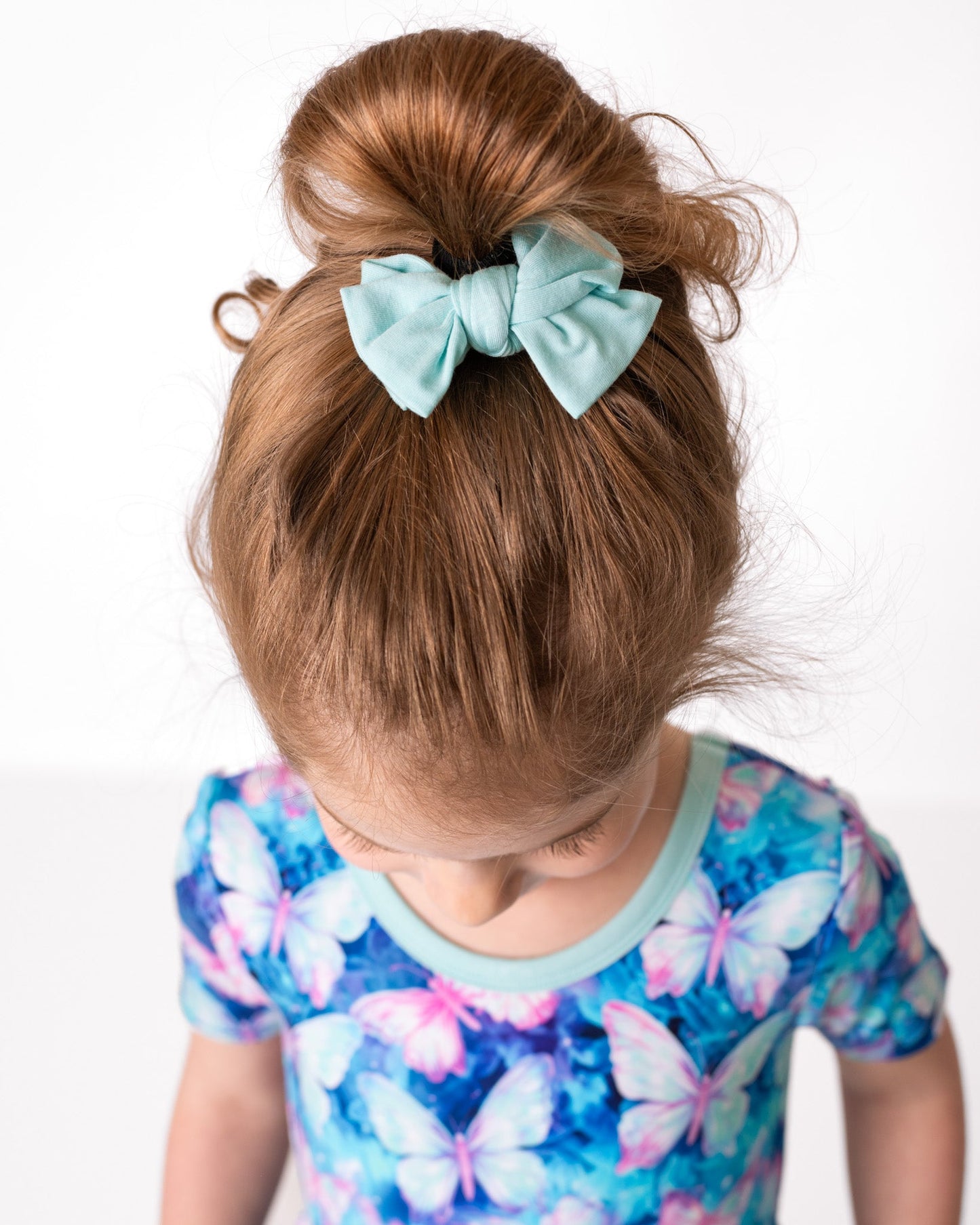 Light Aqua | Toddler Bamboo Clip on Bow