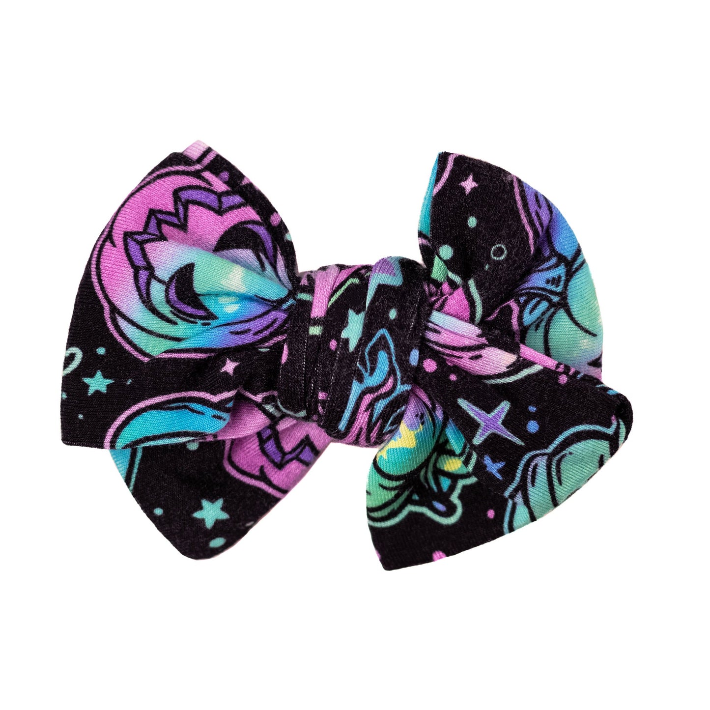 Halloween | Starlight Pumpkins | Toddler Bamboo Clip on Bow