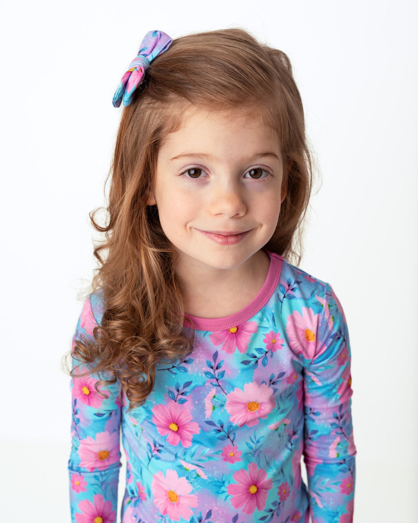 Dreamy Cosmos | Toddler Bamboo Clip on Bow