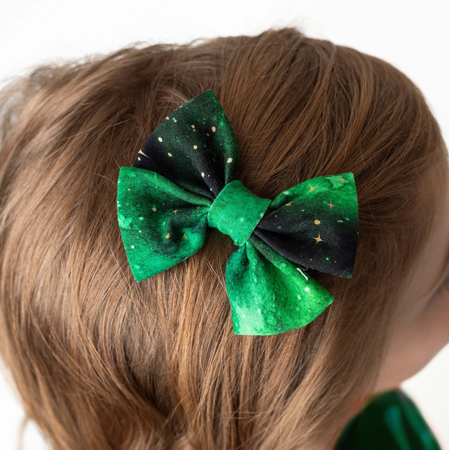 Wicked Cute | Green Galaxy Elixir | Small Clip Bow