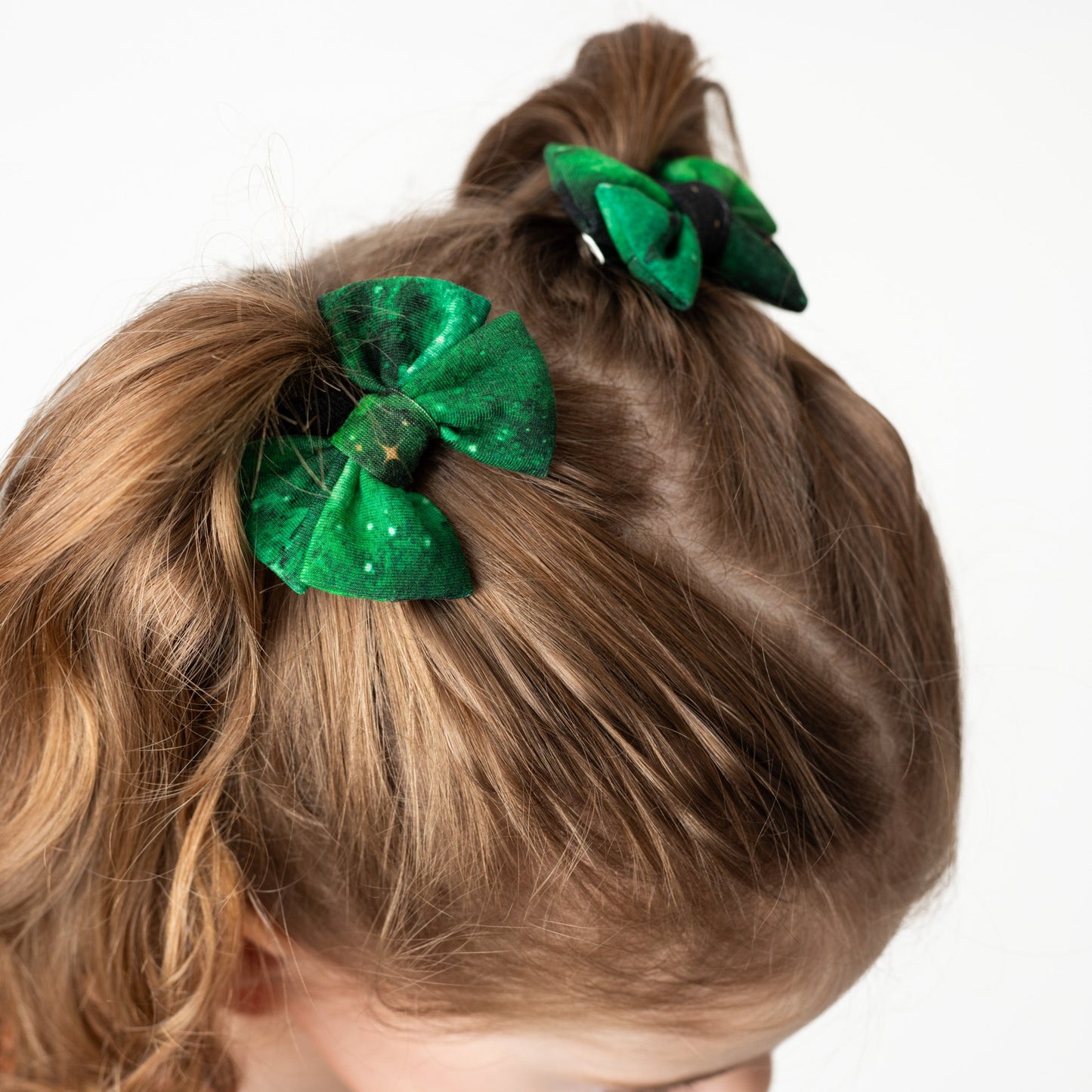 Wicked Cute | Green Galaxy Elixir | Pigtail Clip Bows