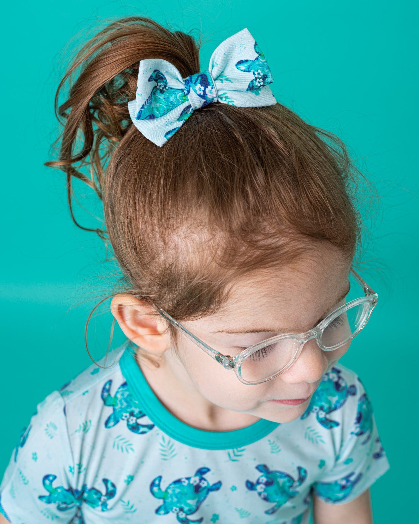 Sea Turtles | Bamboo Small Clip on Bow