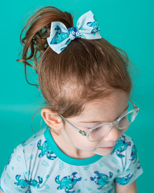 Sea Turtles | Bamboo Small Clip on Bow