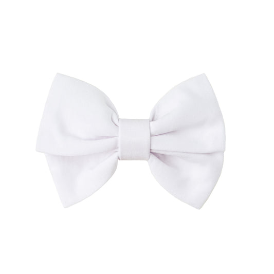 White | Large Clip Bow
