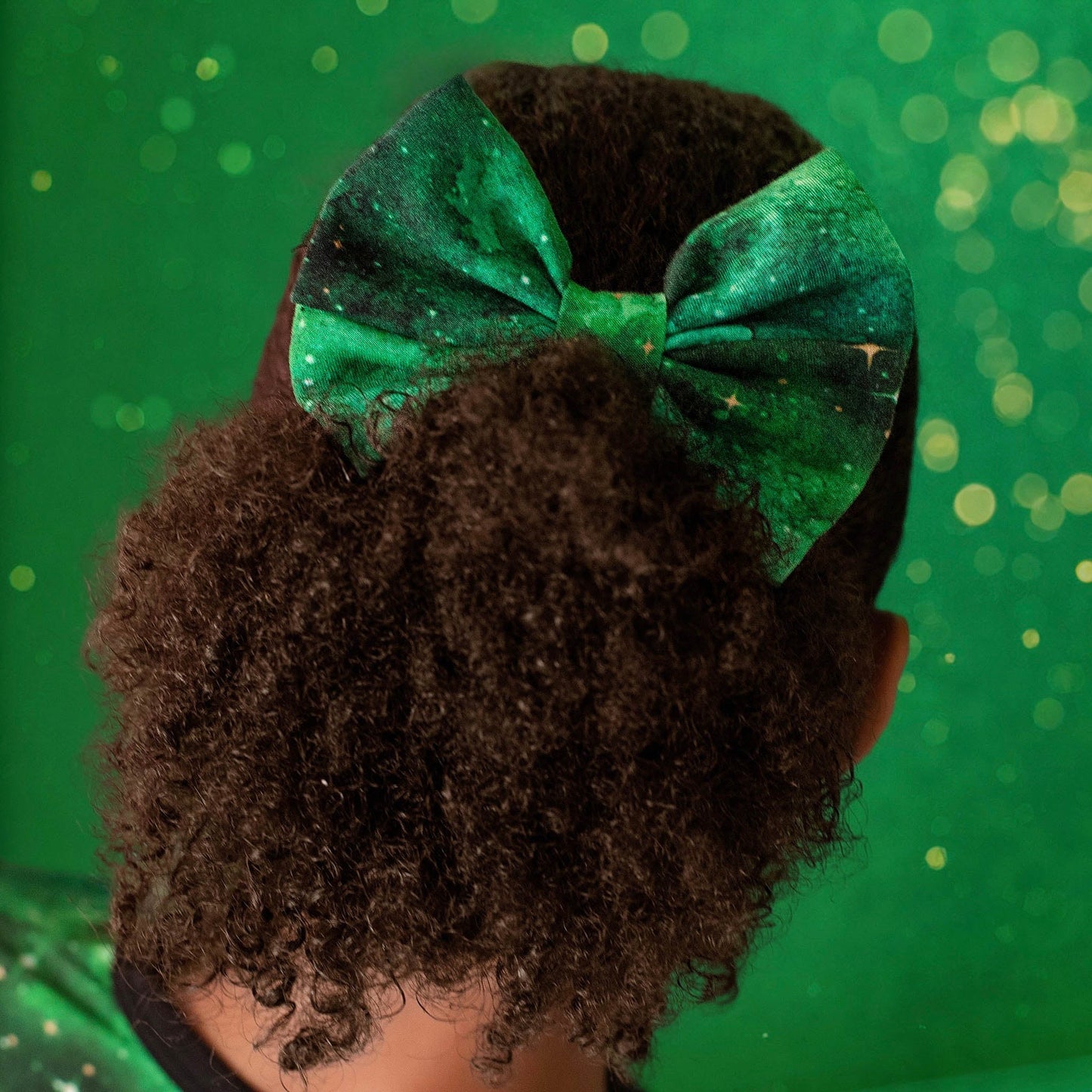 Wicked Cute | Green Galaxy Elixir | Large Clip Bow