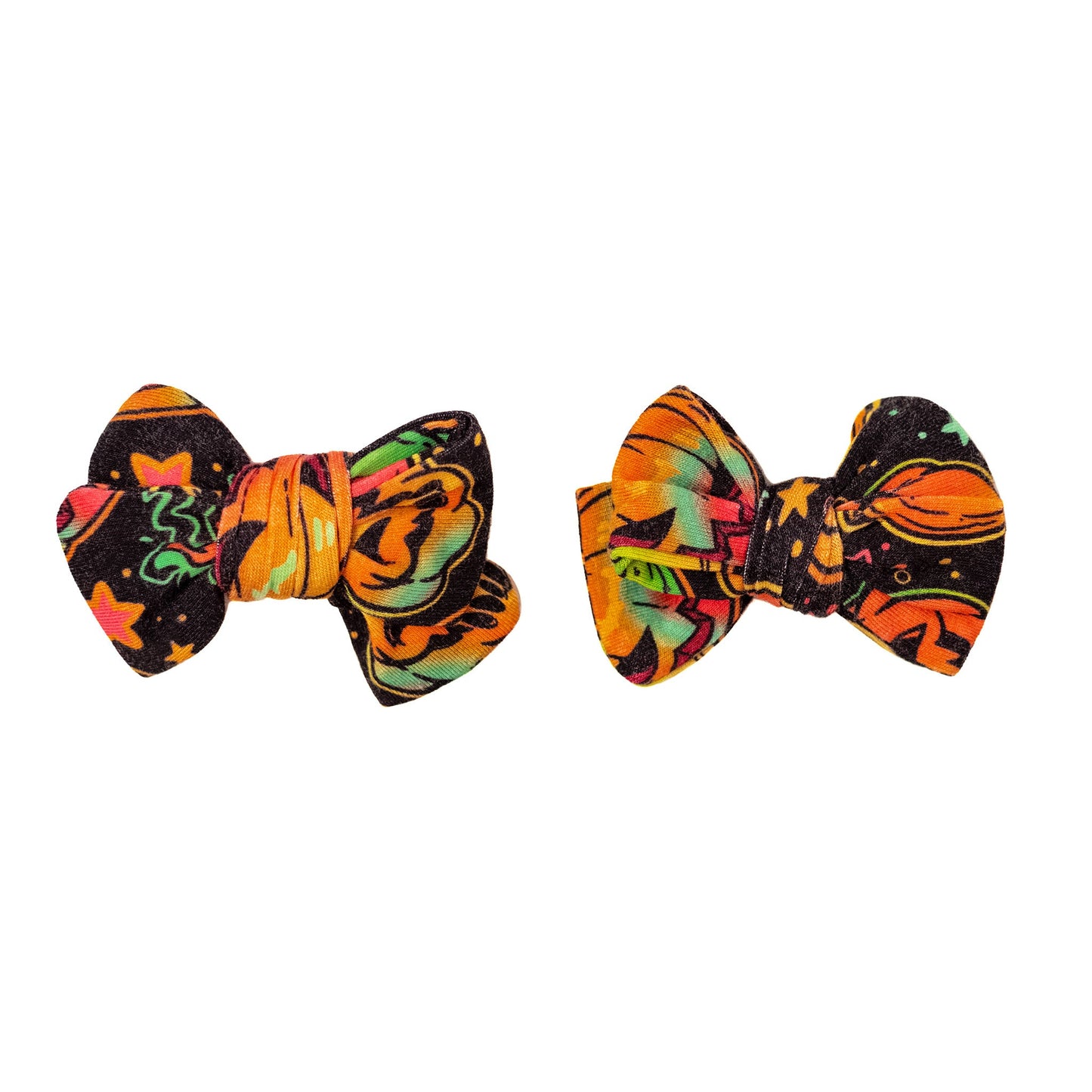 Halloween | Spooky Pumpkins | Baby Bamboo Clip on Bow Set