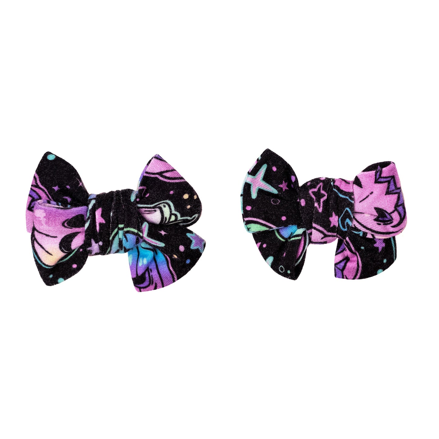 Halloween | Starlight Pumpkins | Baby Bamboo Clip on Bow Set