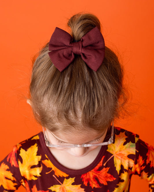 Ember | Bamboo Small Clip on Bow