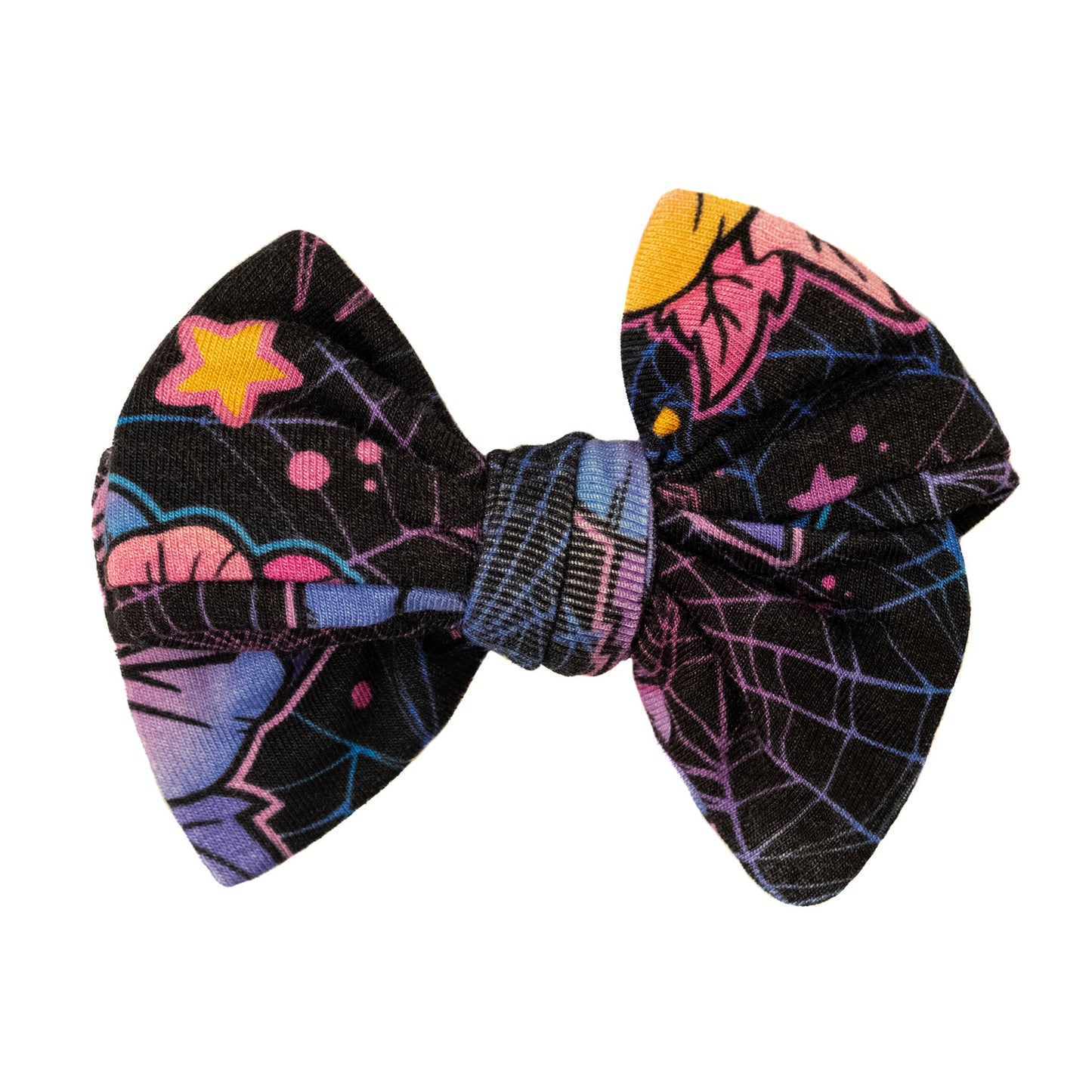 Halloween | Violet Webs | Toddler Bamboo Clip on Bow