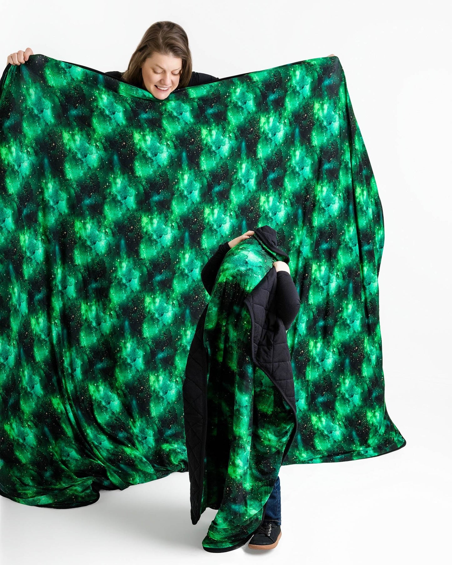 Wicked Cute | Green Galaxy Elixir | Bamboo Double Layer Adult Blanket