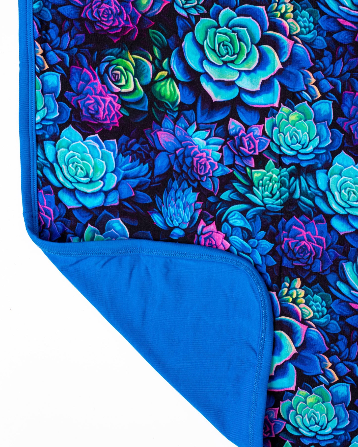 Electric Succulents | Bamboo Double Layer Toddler Blanket