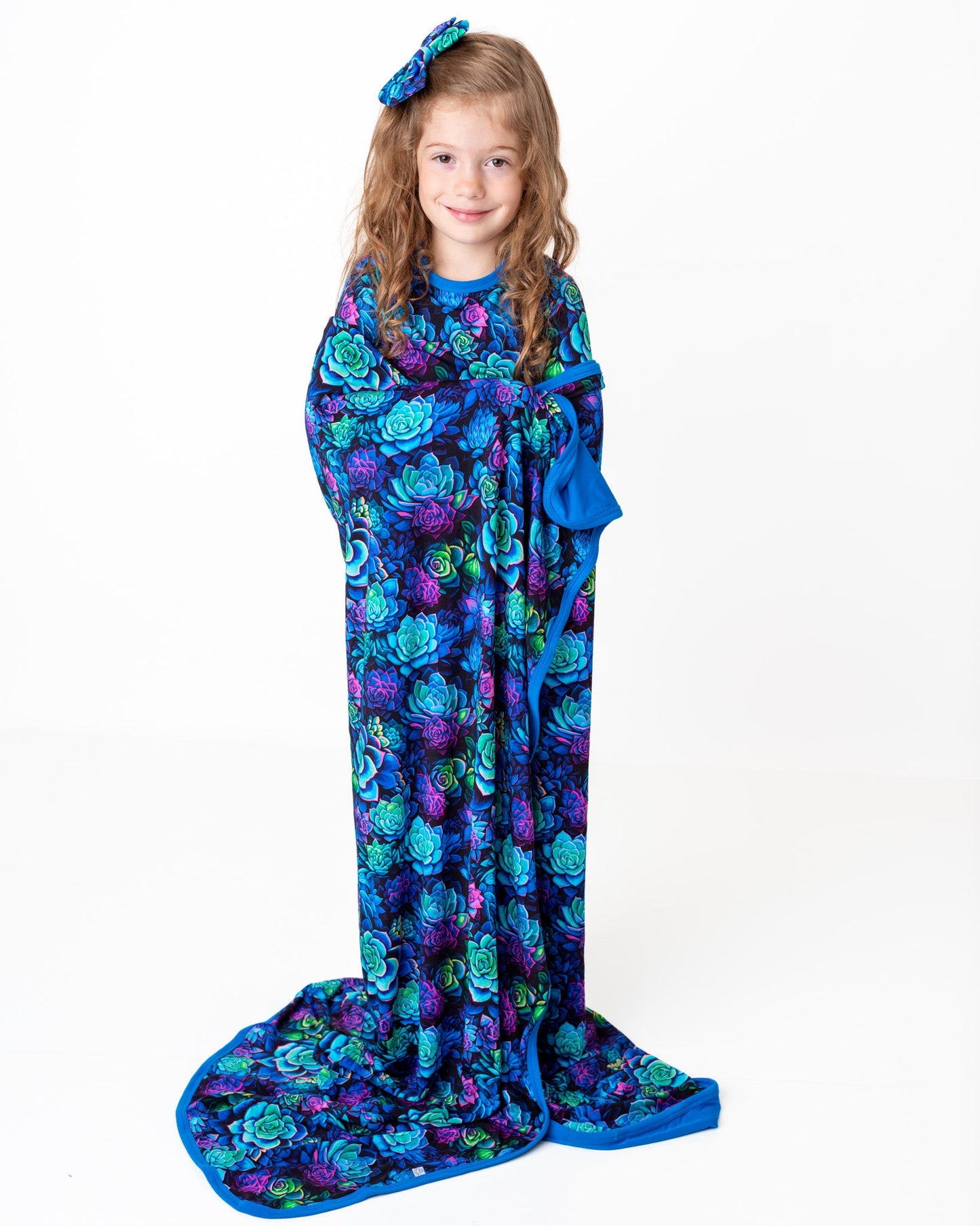 Electric Succulents | Bamboo Double Layer Toddler Blanket