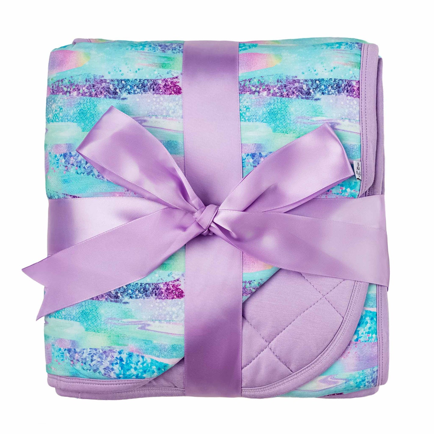 Mermaid Glitter | Bamboo Quilted Mini Baby Blanket