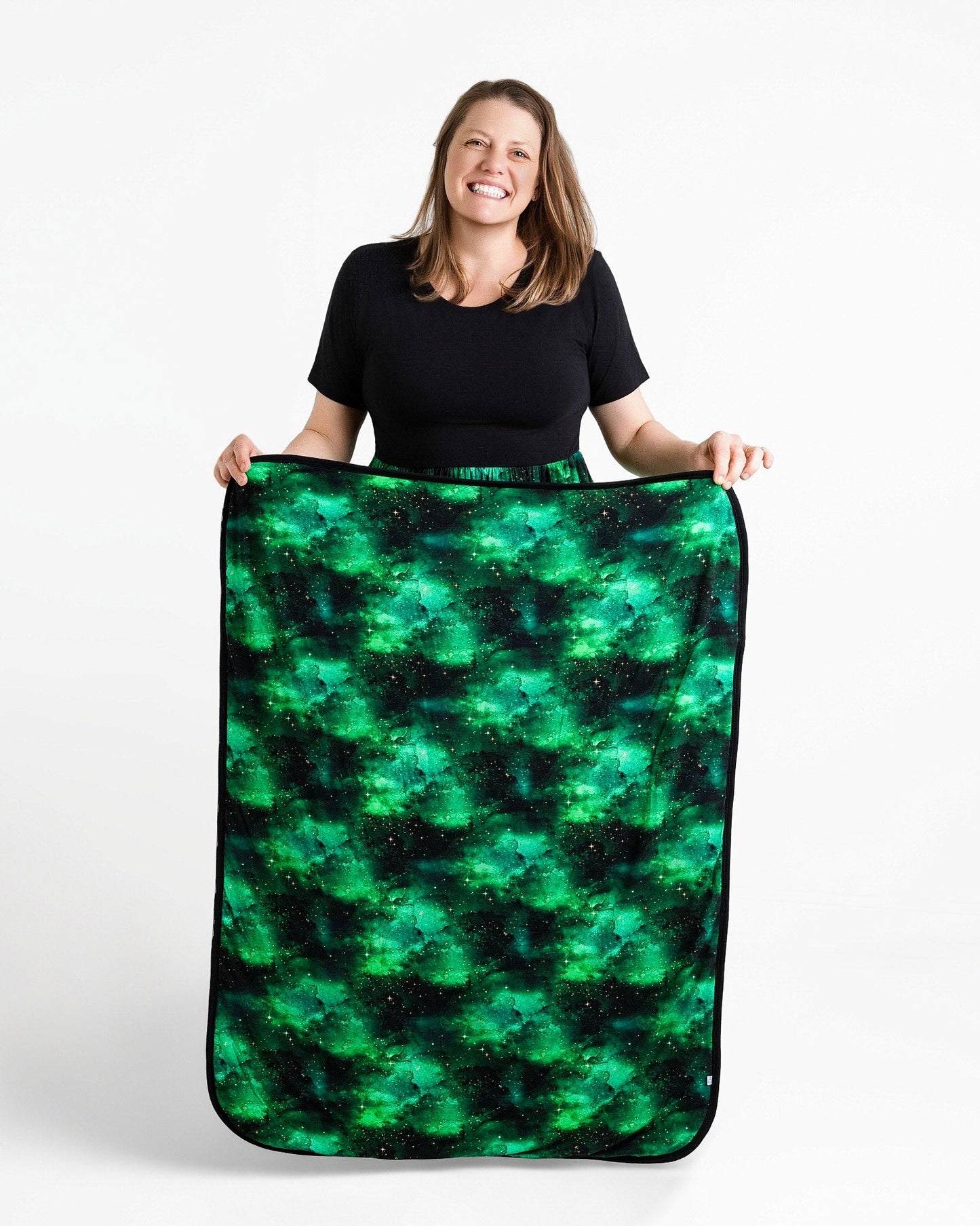 Wicked Cute | Green Galaxy Elixir | Bamboo Quilted Mini Baby Blanket