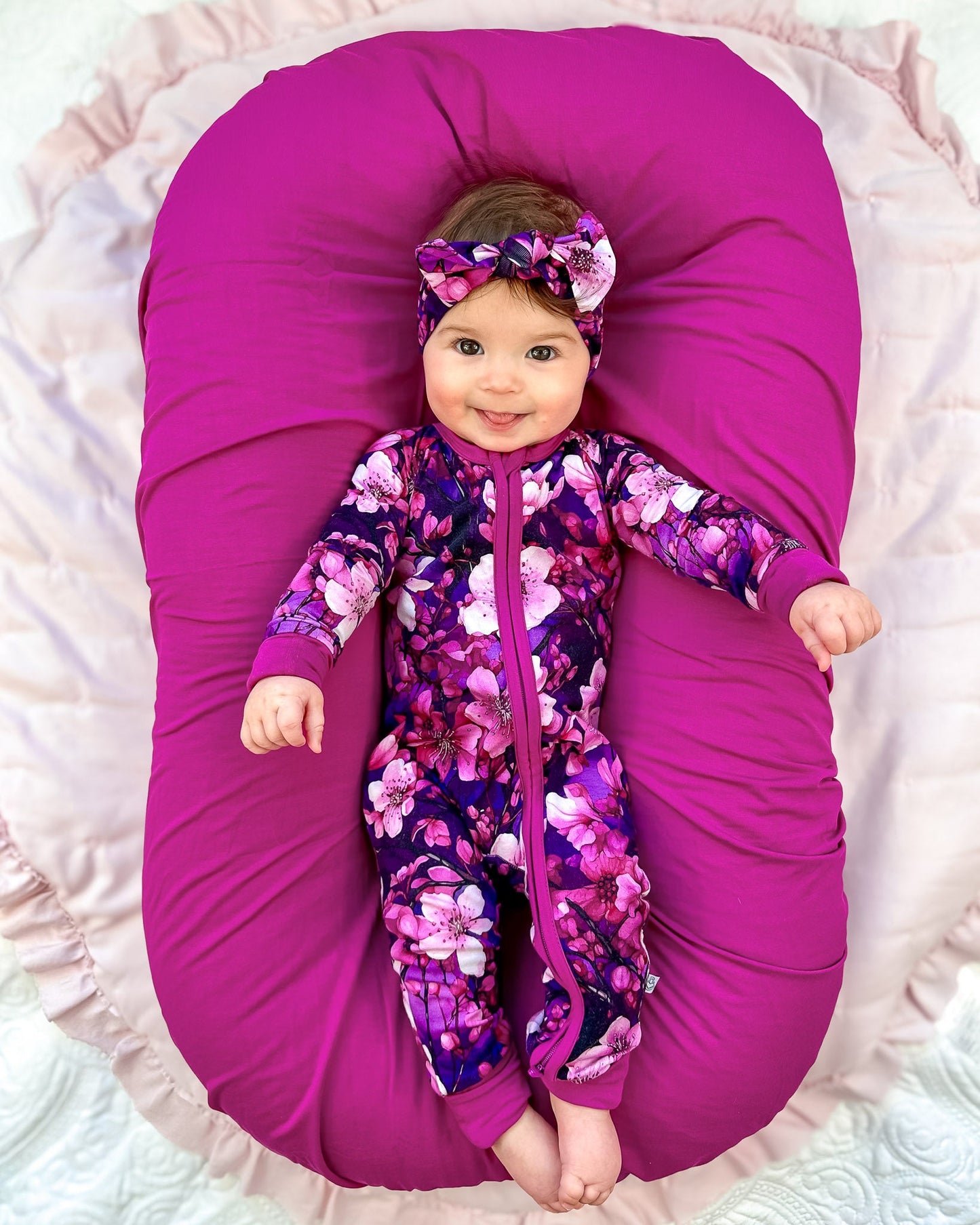 Cherry Blossoms | Bamboo Zipper Pajamas