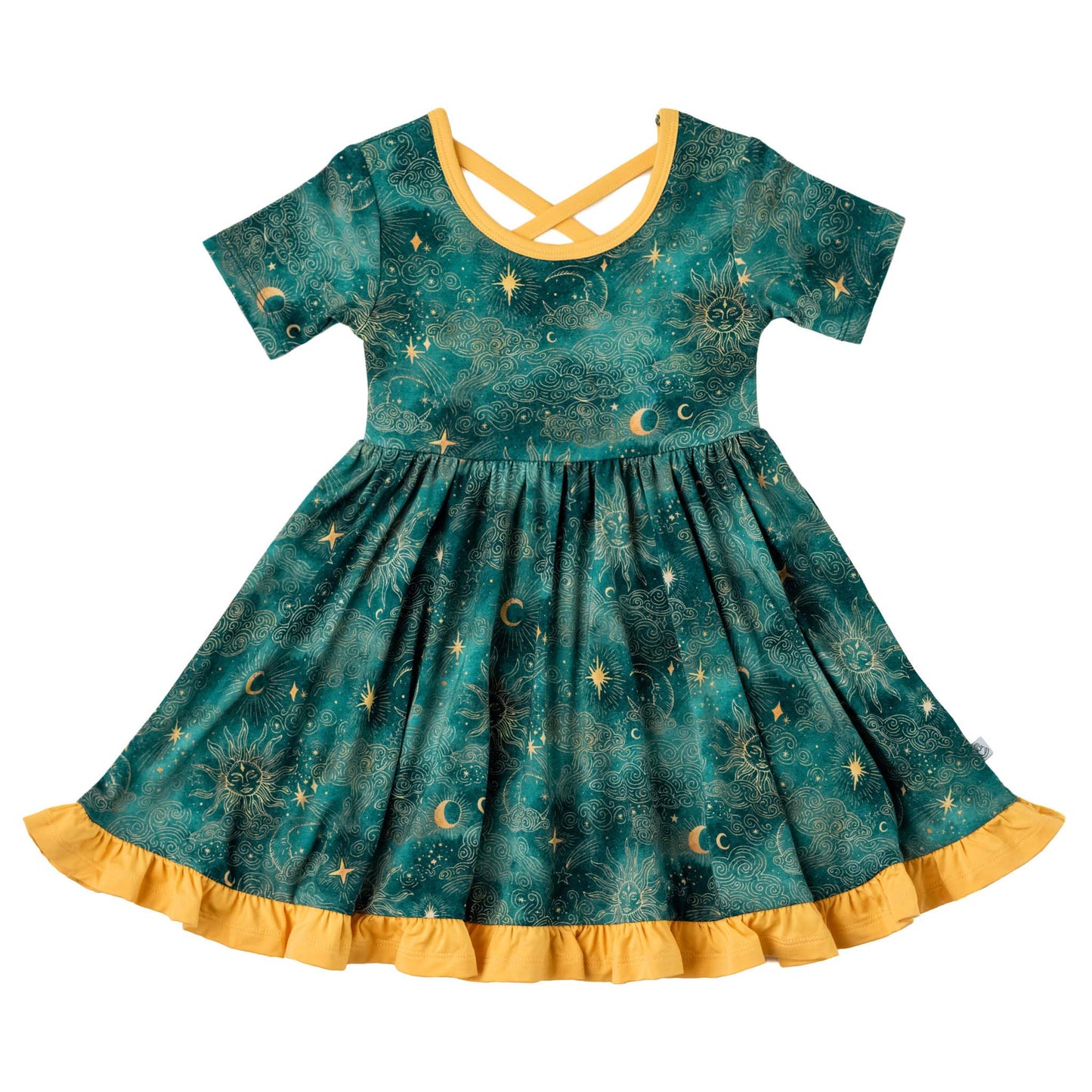 Dreamy Skies | Toddler & Girls Bamboo Ruffle Twirl Dress