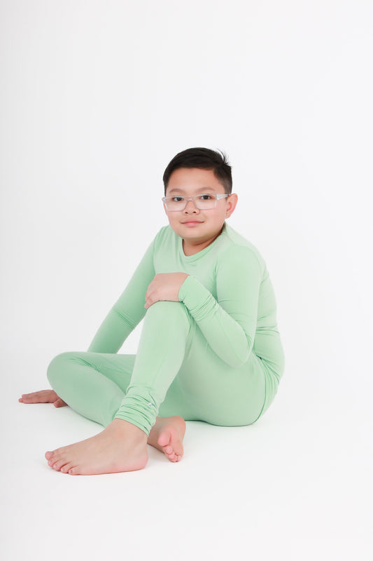 Jade | Two-Piece Bamboo Long Sleeve Toddler & Kids Pajamas