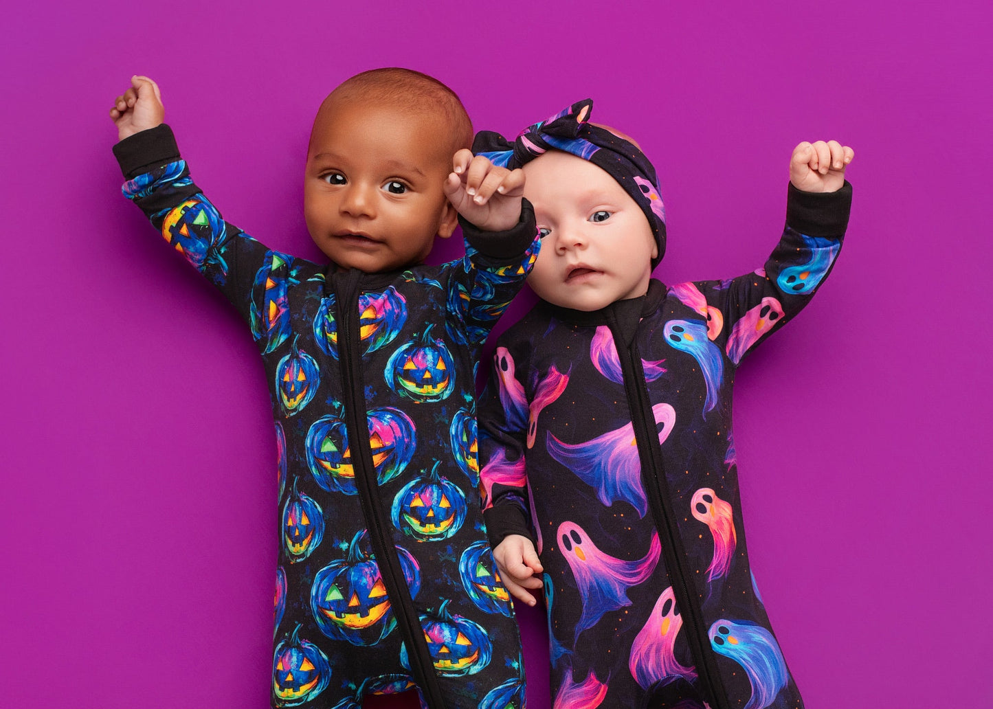 Halloween | Jack-O’-Lanterns | Convertible Bamboo Zipper Baby Pajamas