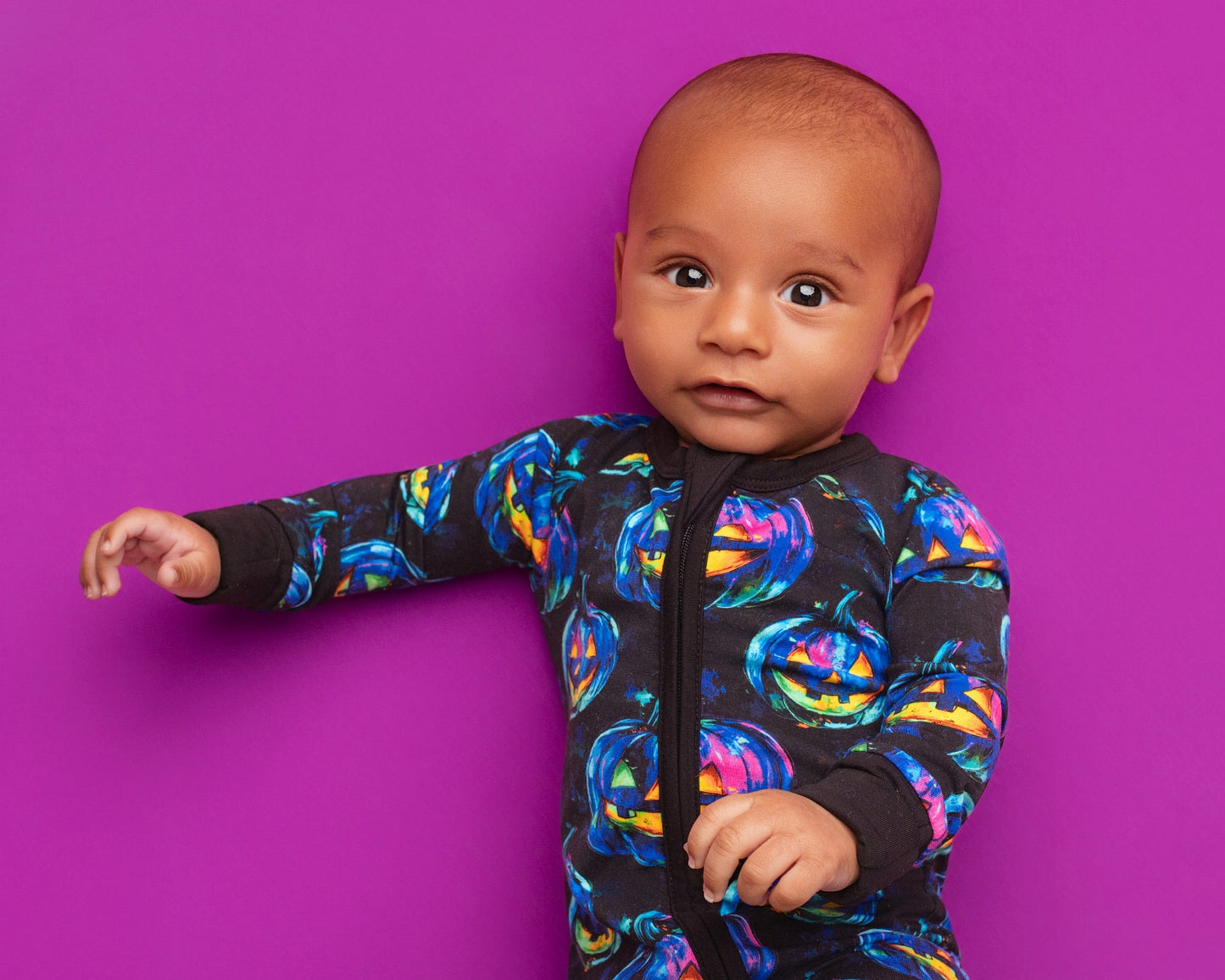 Halloween | Jack-O’-Lanterns | Convertible Bamboo Zipper Baby Pajamas