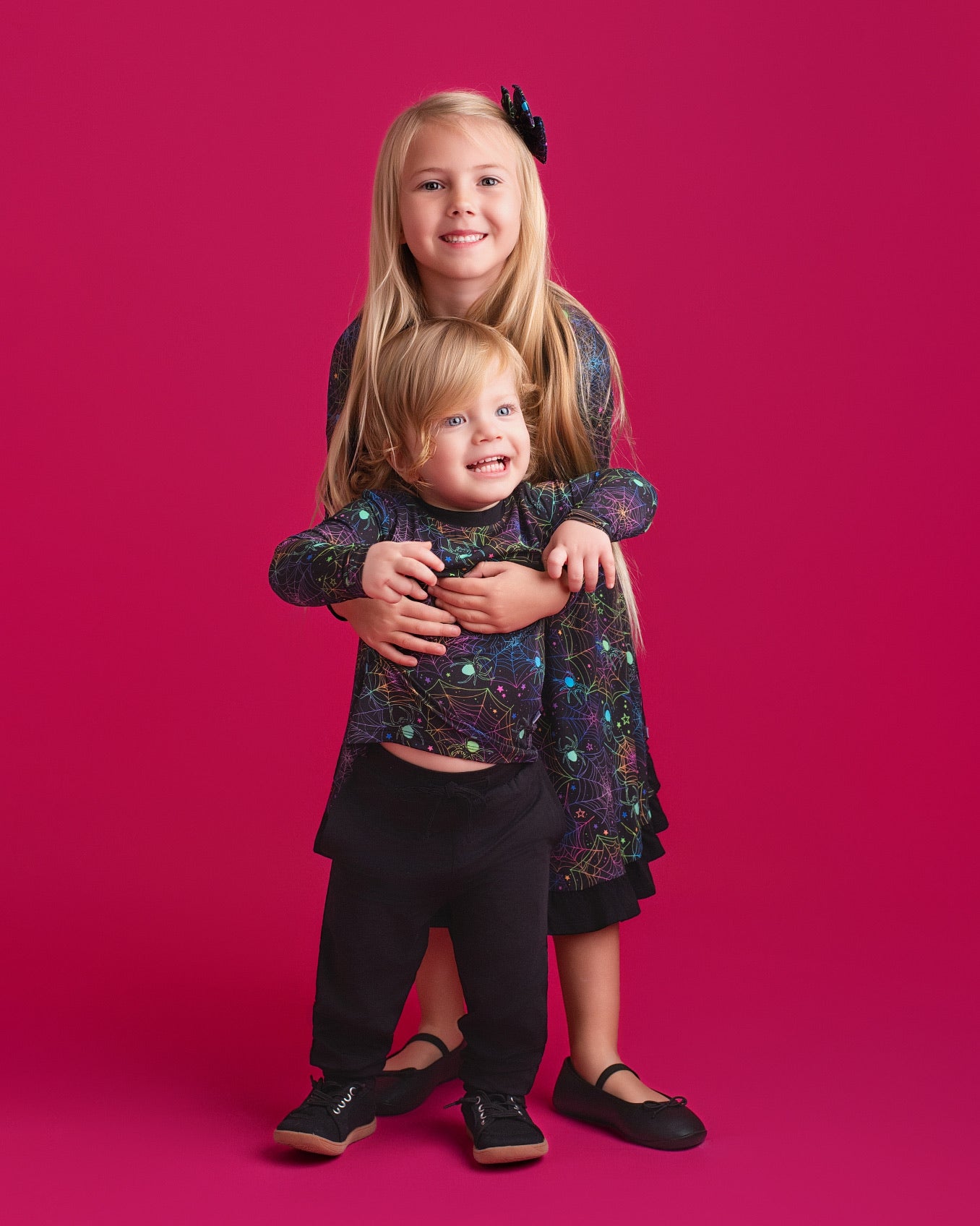 Halloween | Spooky Webs | Toddler & Girls Bamboo Ruffle Twirl Dress