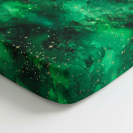 Wicked Cute | Green Galaxy Elixir | Bamboo Full Fitted Sheet