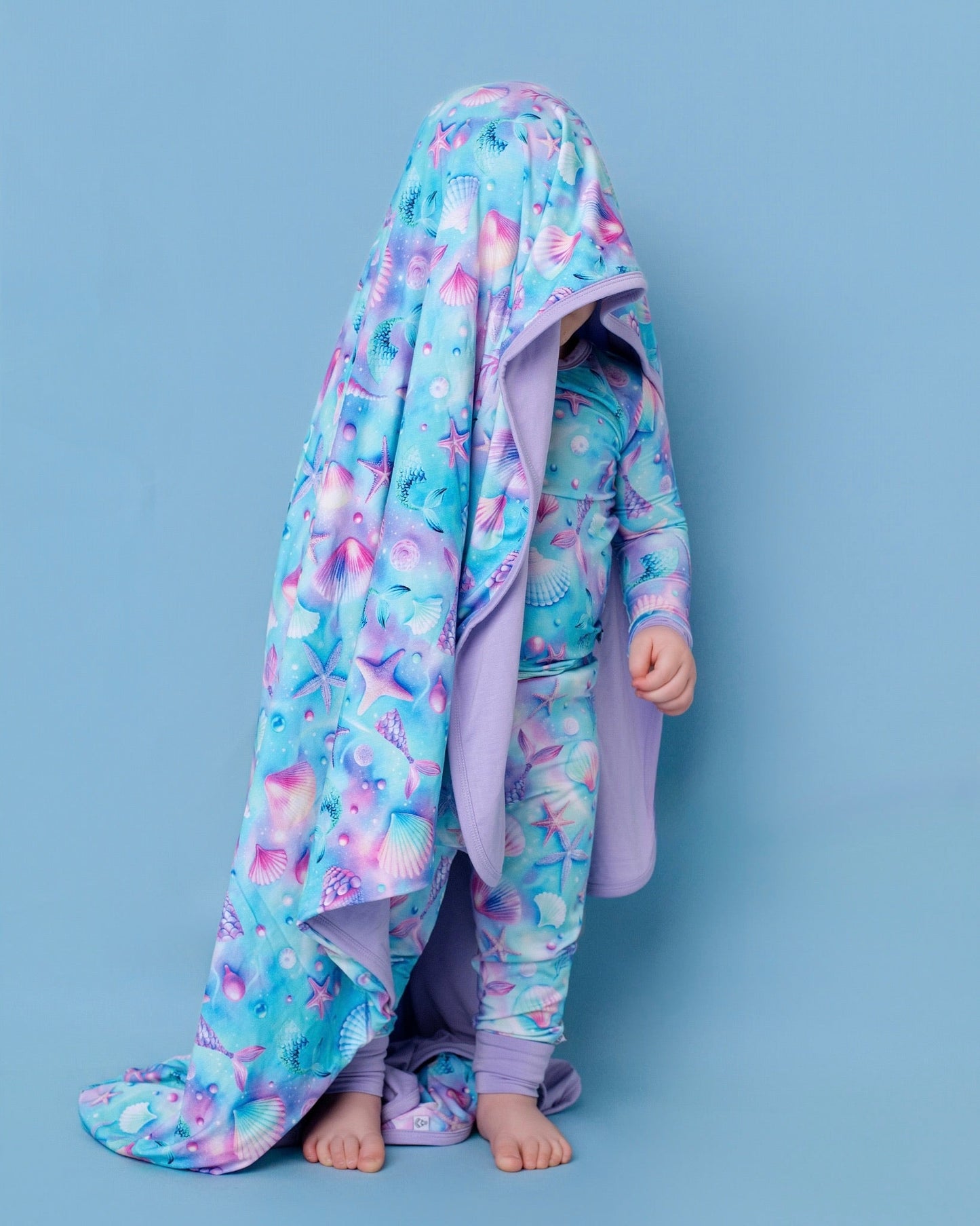 Magical Mermaid Shells | Double Layer Bamboo Toddler Blanket