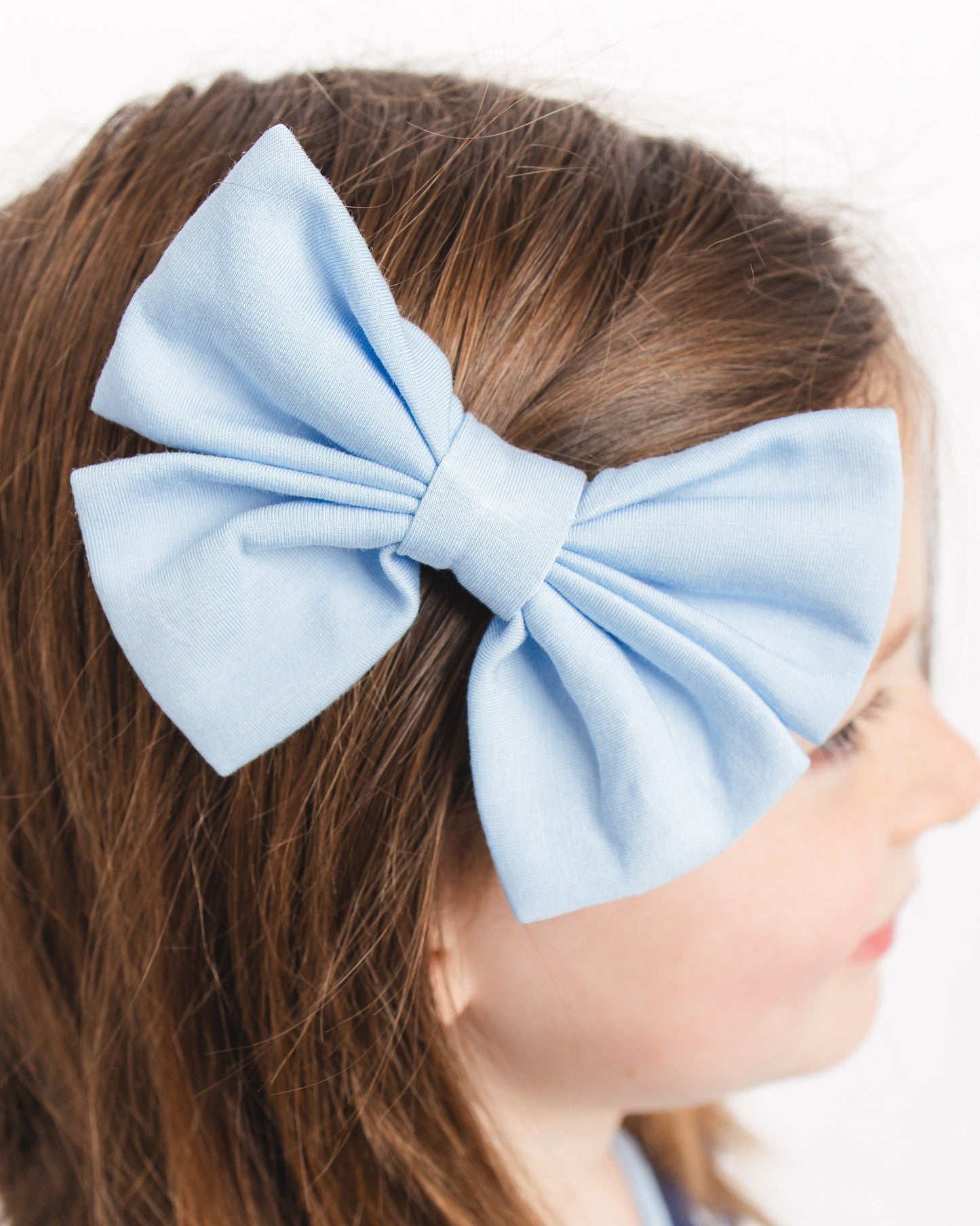 Icy Blue | Large Clip Bow