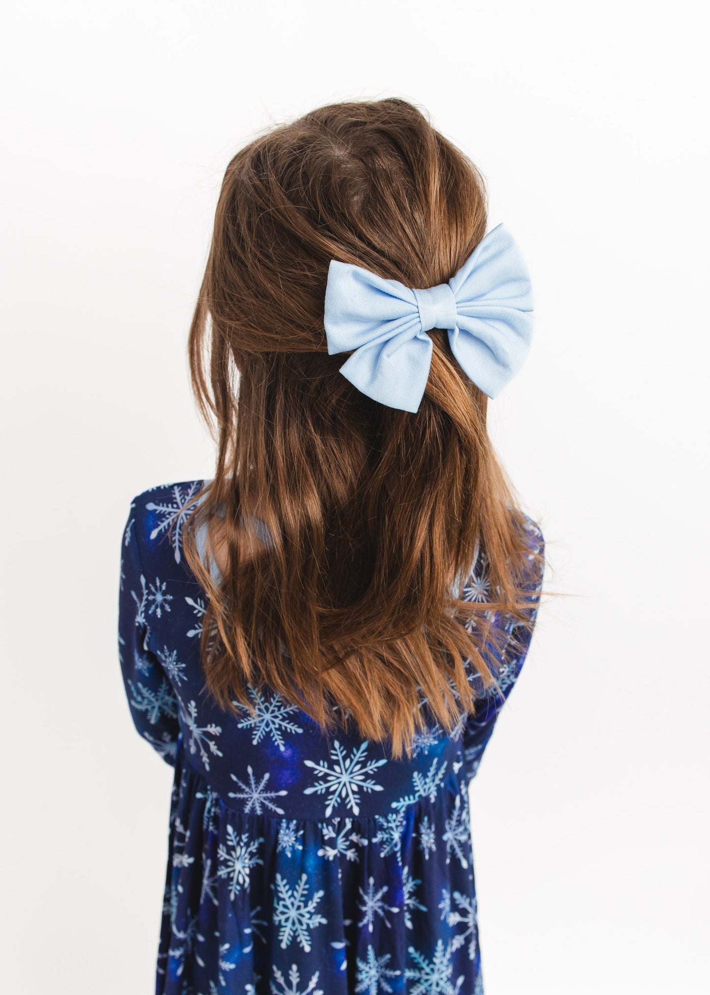 Icy Blue | Large Clip Bow