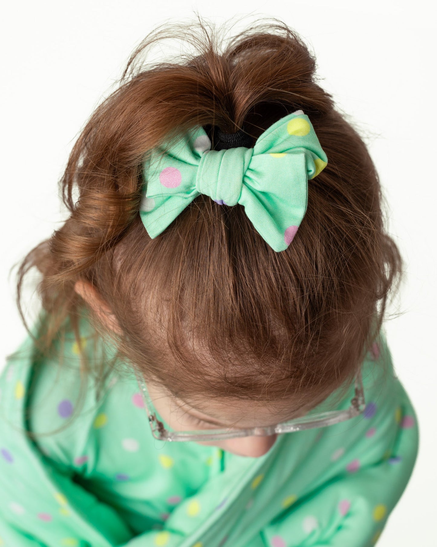 Pastel Dots | Toddler Bamboo Clip on Bow