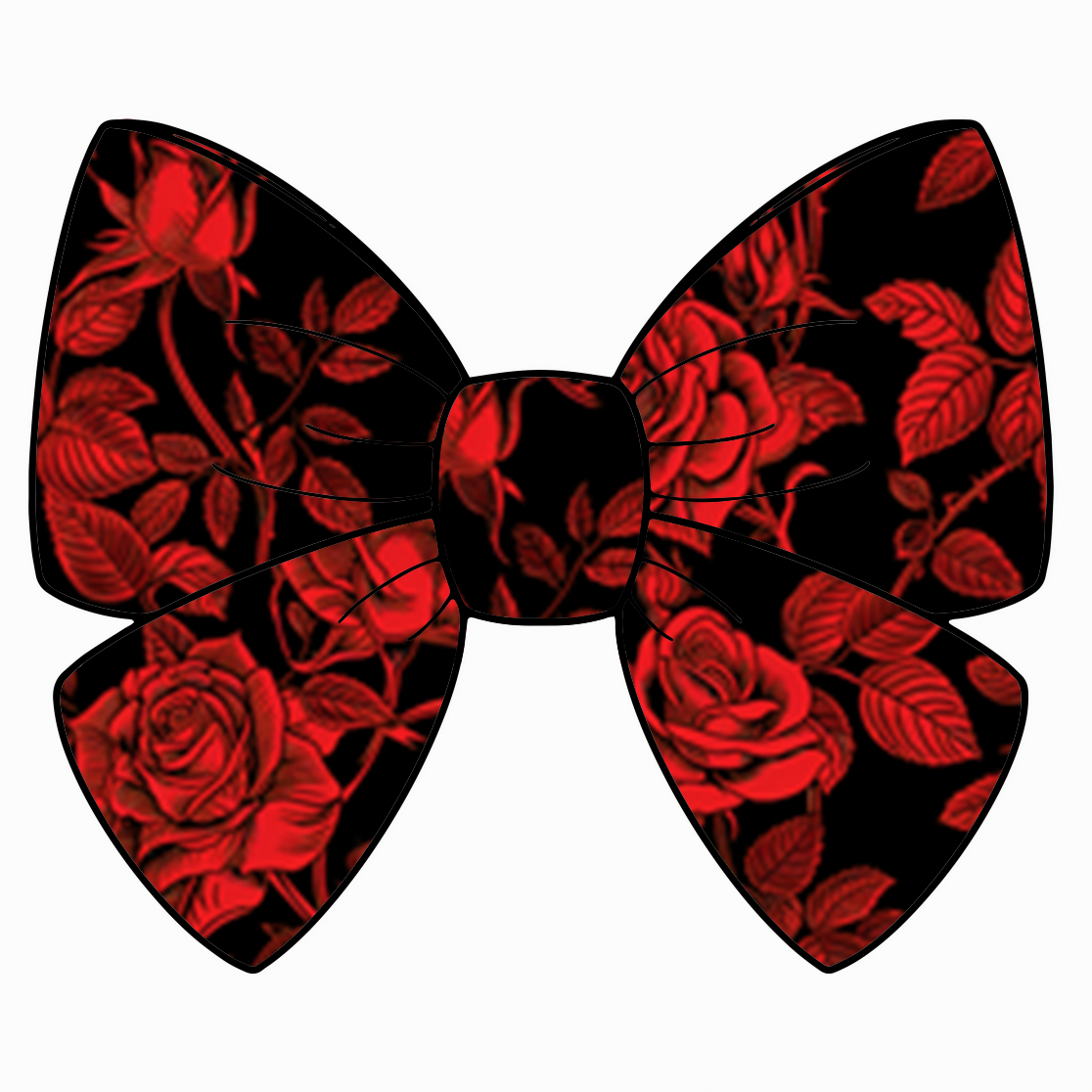 Midnight Roses | Large Clip Bow