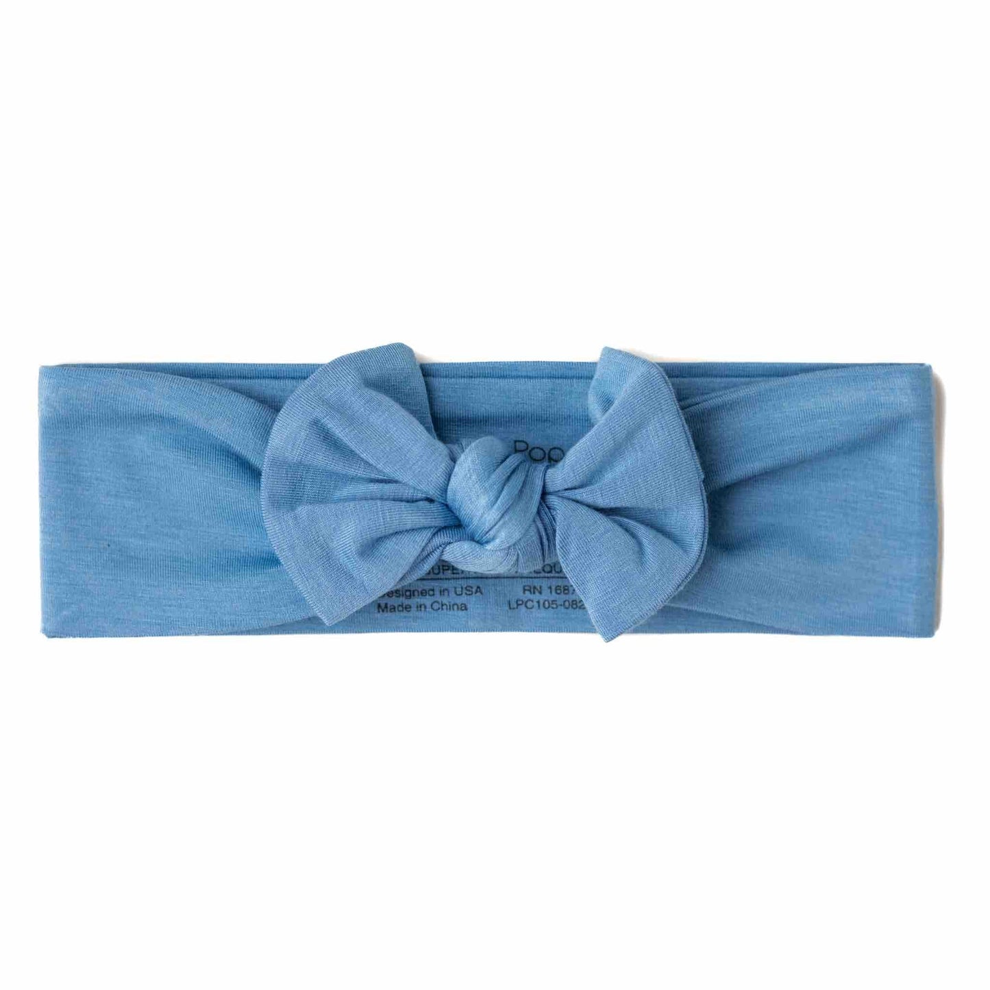 Steel Blue | Bamboo Headband Bow