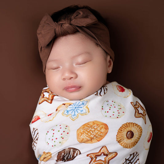 Christmas | Chocolate | Bamboo Headband Bow