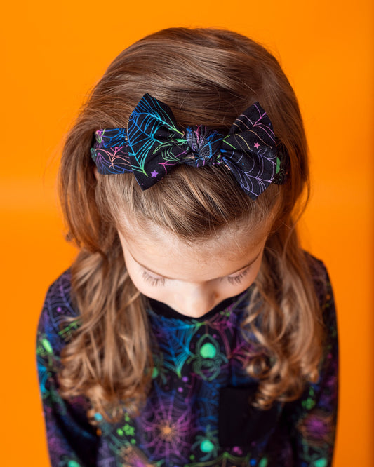 Halloween | Spooky Webs | Bamboo Headband Bow