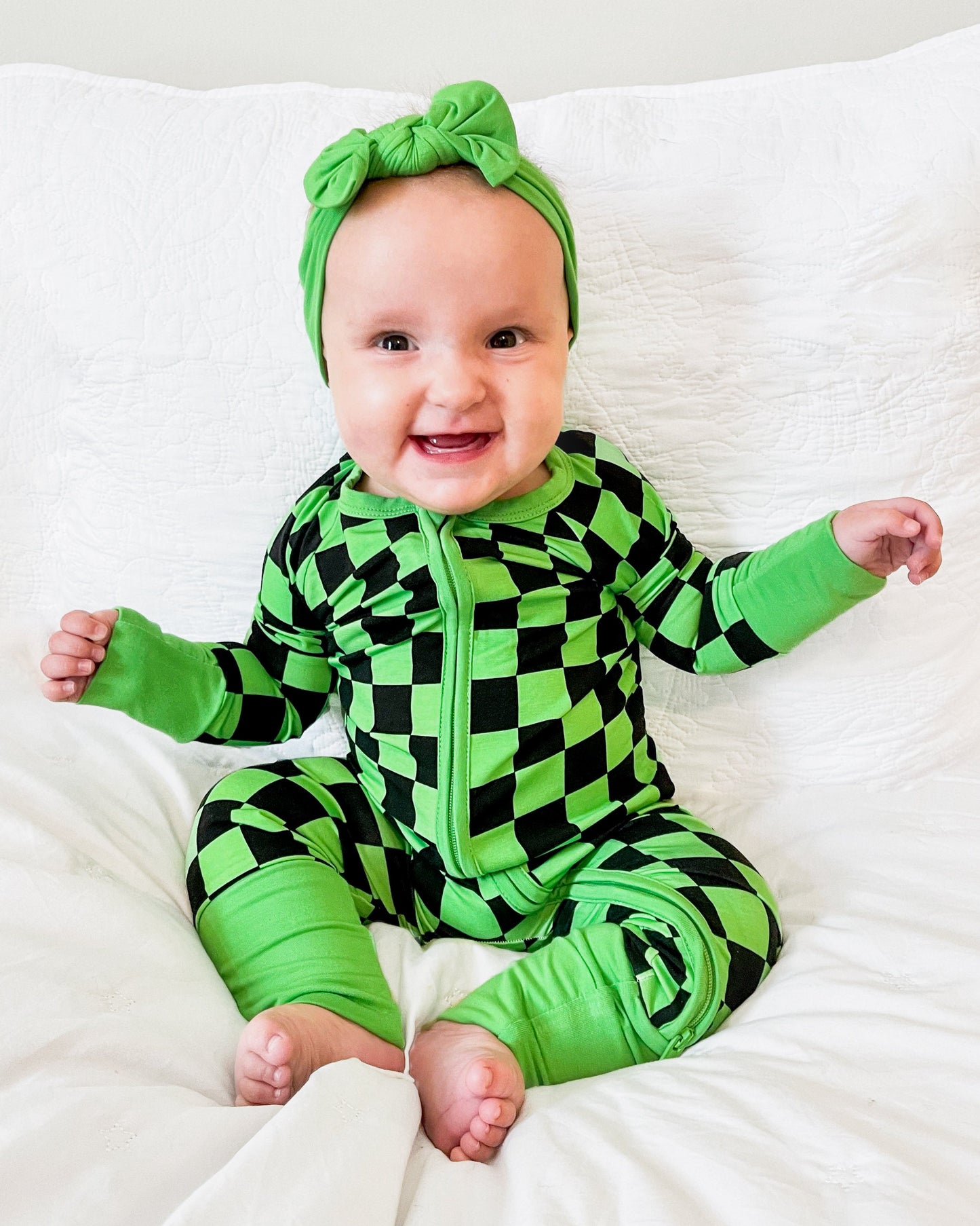 Green | Bamboo Headband Bow