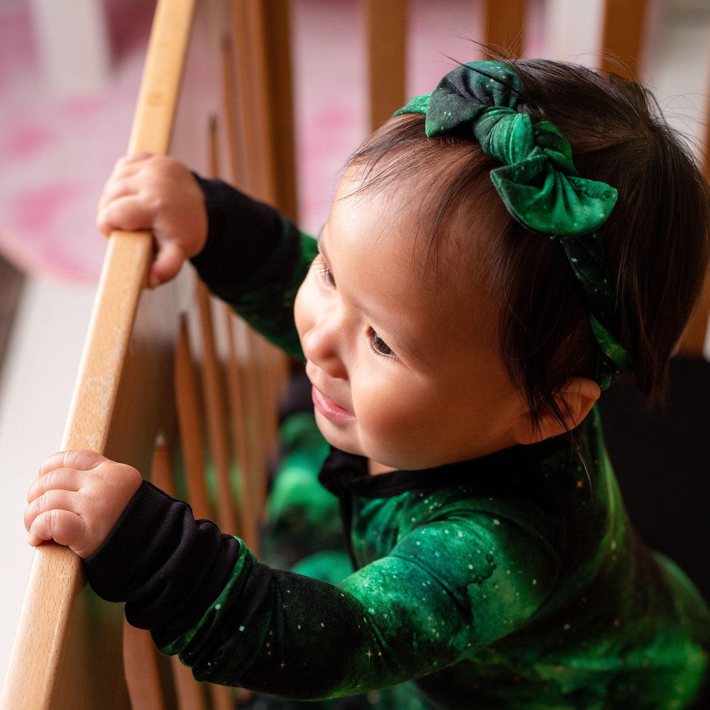 Wicked Cute | Green Galaxy Elixir | Bamboo Headband Bow