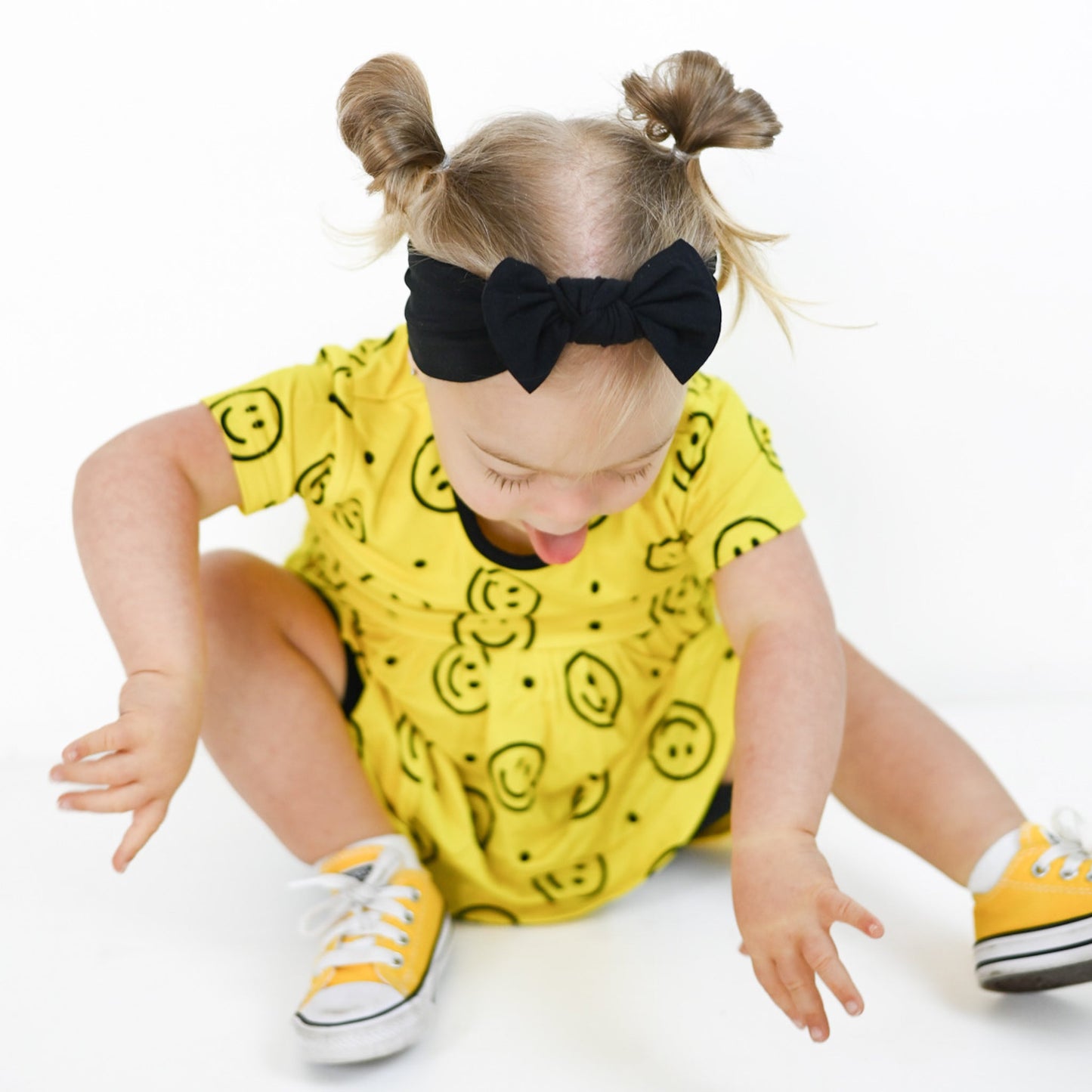 Happy Smiles | Bamboo Toddler & Girls Peplum Top & Shorts Set