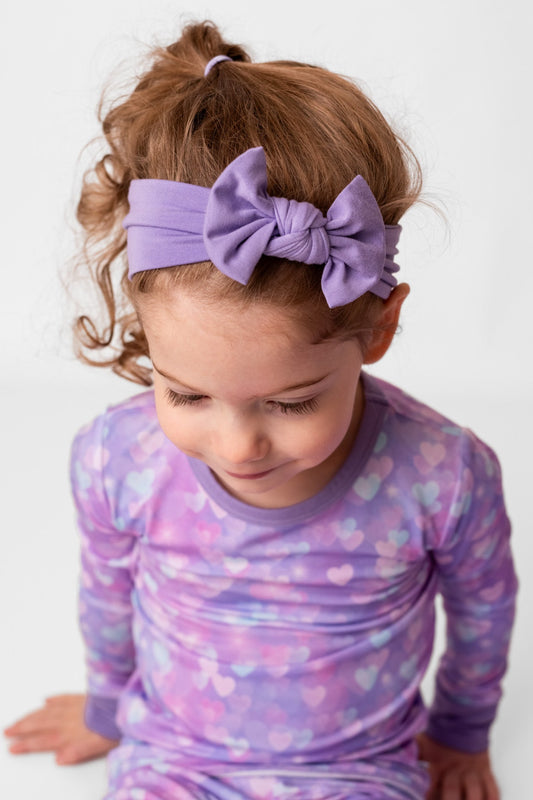 Purple | Bamboo Headband Bow