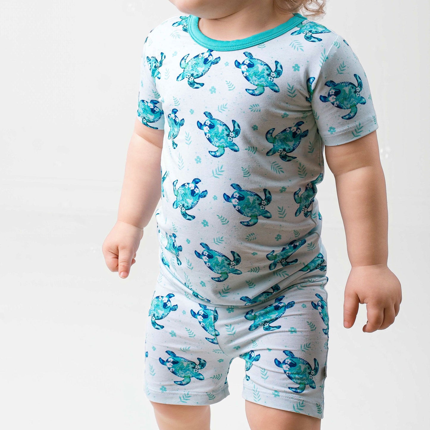 Sea Turtles | Two-Piece Bamboo Short Sleeve Toddler & Kids Set