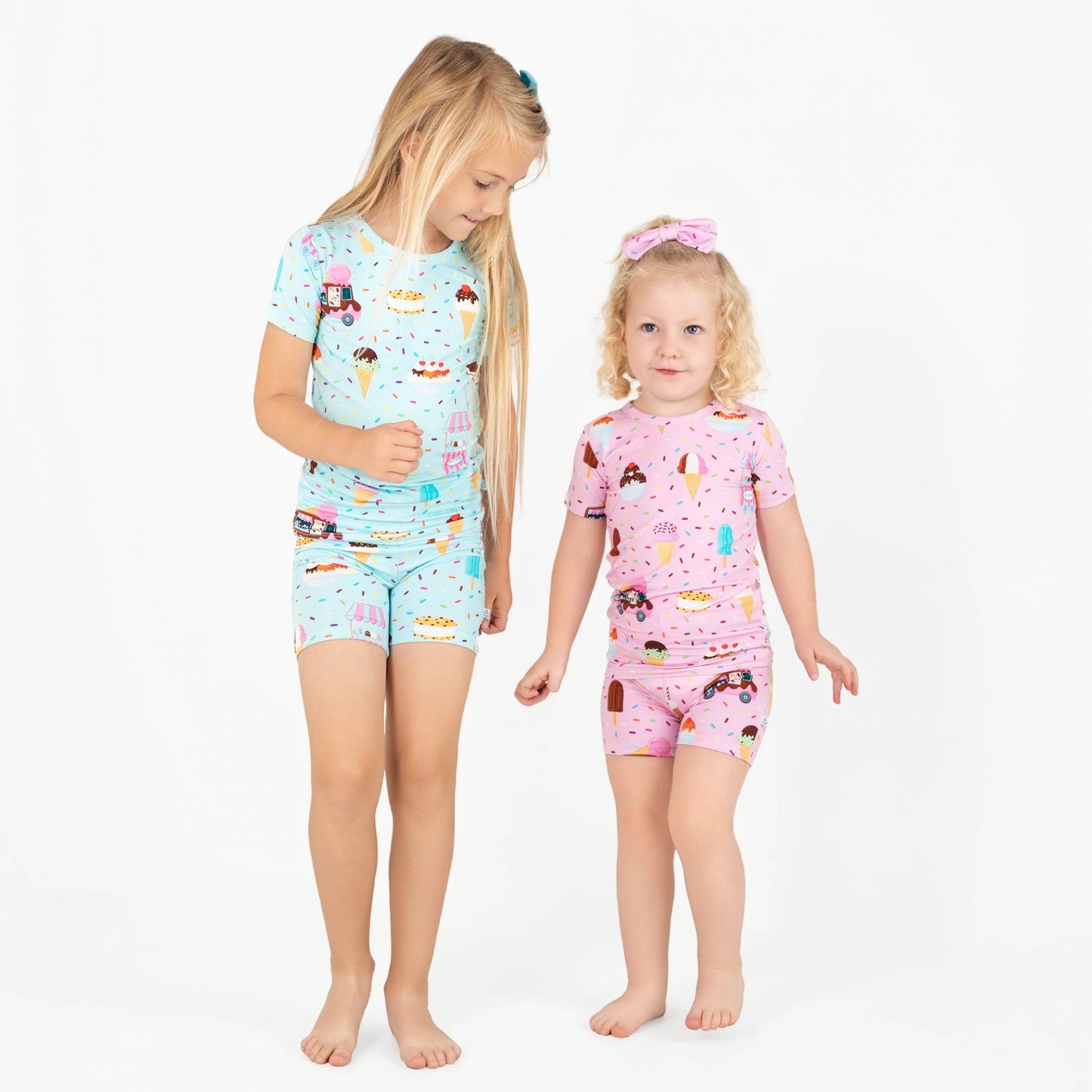 Cotton Candy Ice Cream | Two-Piece Bamboo Short Sleeve Toddler & Kids Set
