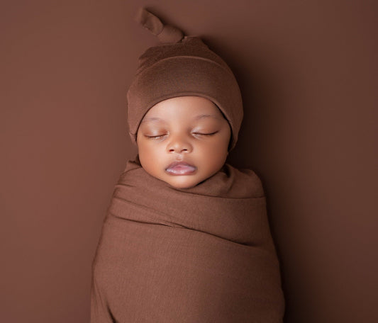 Christmas | Chocolate | Bamboo Baby Knotted Hat
