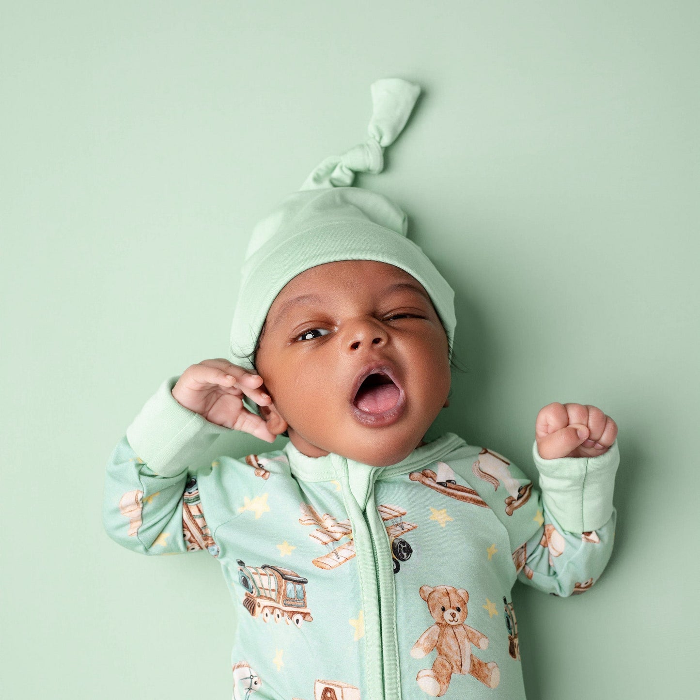 Jade | Bamboo Newborn Baby Knotted Hat