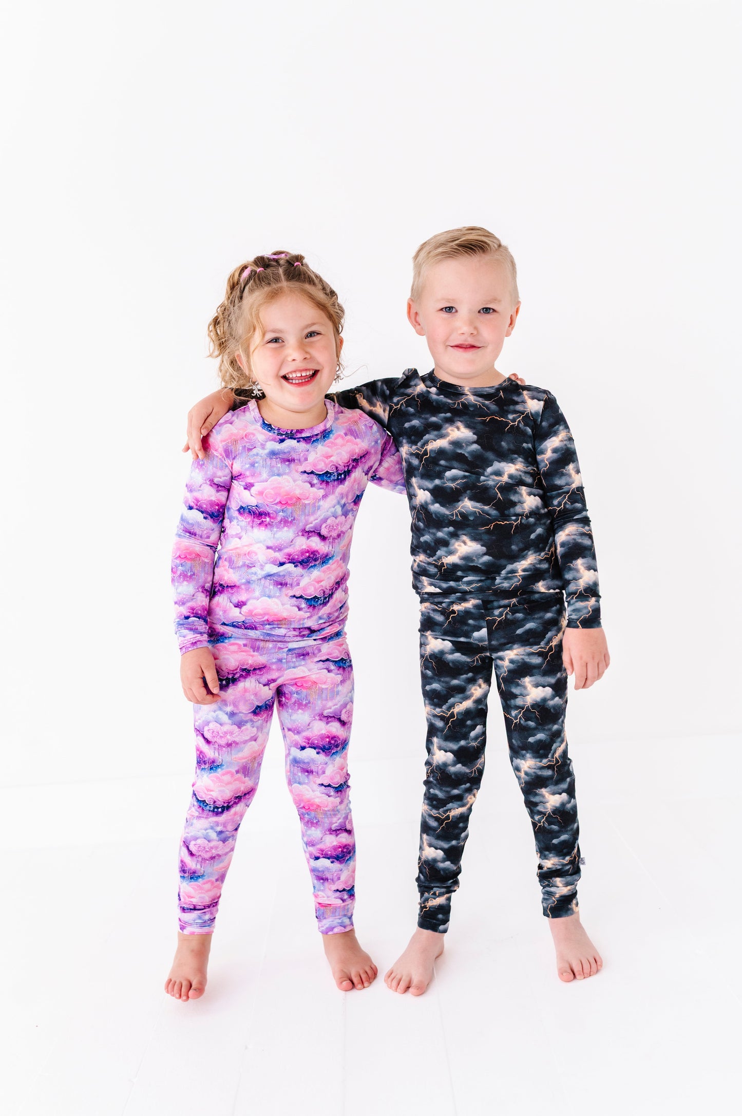 Shimmer Clouds | Bamboo Two-Piece Pajamas