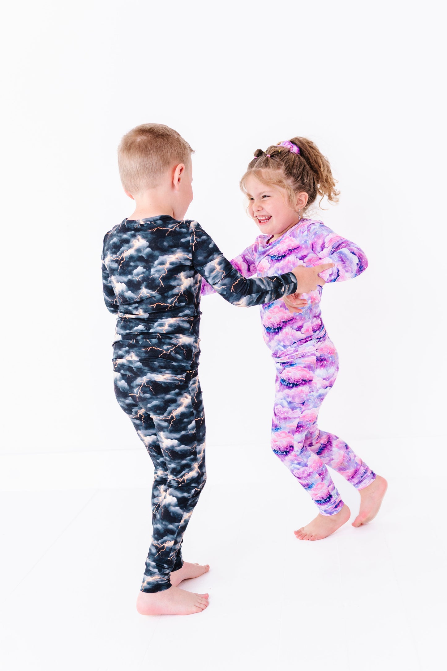 Shimmer Clouds | Bamboo Two-Piece Pajamas