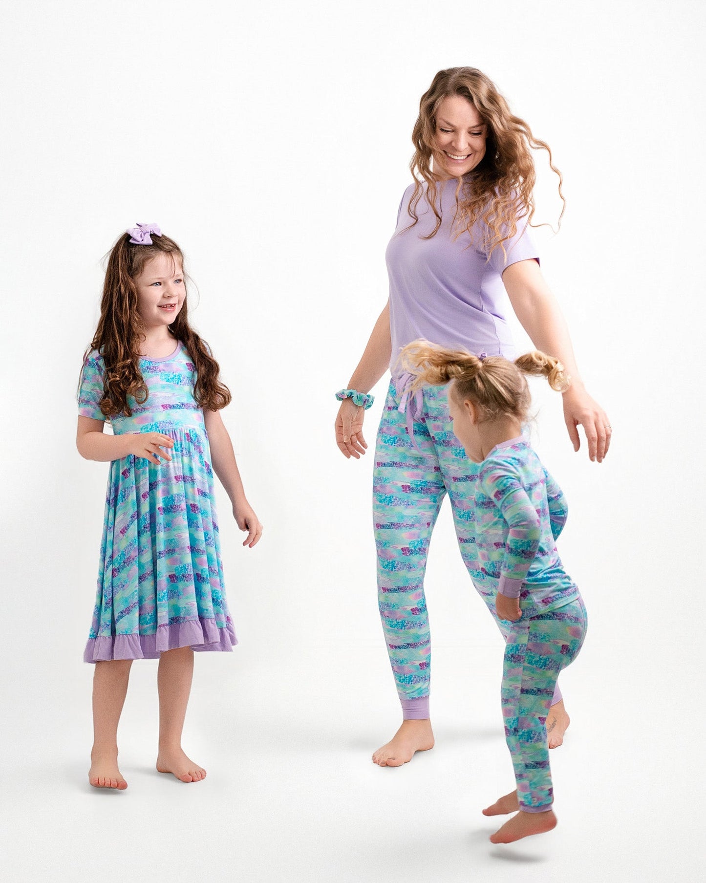 Mermaid Glitter | Two-Piece Bamboo Long Sleeve Toddler & Kids Pajamas