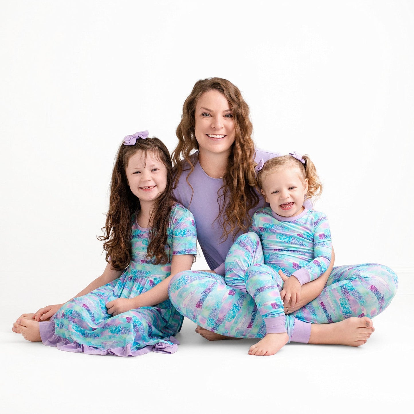 Mermaid Glitter | Two-Piece Bamboo Long Sleeve Toddler & Kids Pajamas