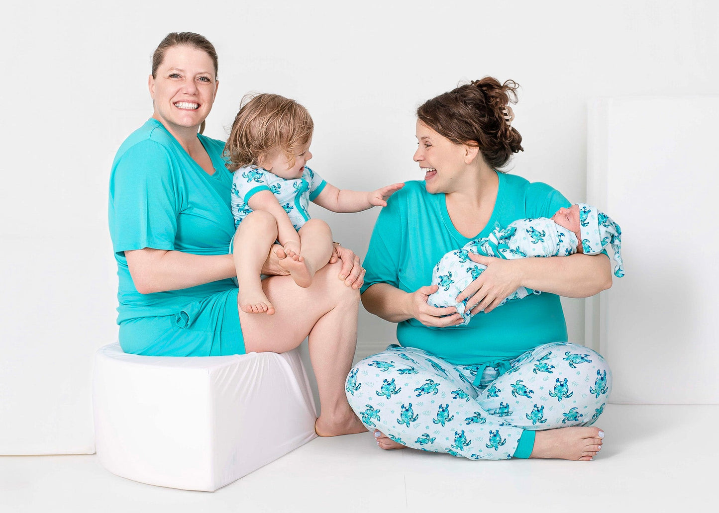 Sea Turtles | Bamboo Shorty Zipper Romper - Baby, Infant & Toddler